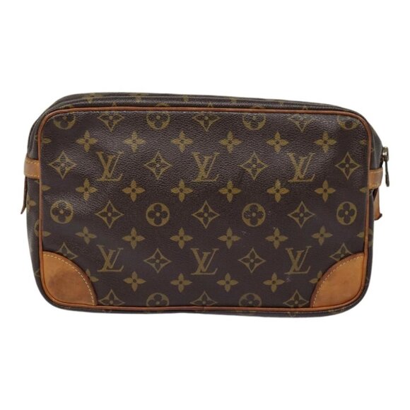 LOUIS VUITTON Monogram Compiegne 28 Clutch Bag M51845 LV Auth 89172 - Picture 2 of 16